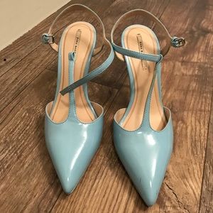 Zara light blue heels